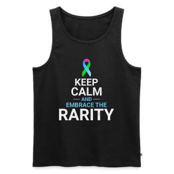 Rare Disease Awareness Embrace the Rarity - Men's Premium Organic Tank Top - black - Front - Michal (187cm)