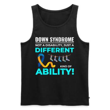 Down-Syndrom Bewusstsein Unterschiedliche Fähigkeit - Männer Premium Bio Tank Top - Schwarz - Vorne - AI Model Male 178 light (178cm)