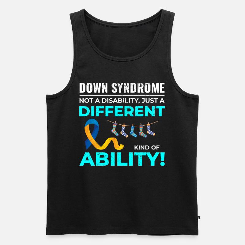 Down Syndrome Awareness Different Ability - Men's Premium Organic Tank Top - black