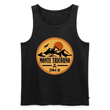 Monte Tricorno - Men's Premium Organic Tank Top - black - Front - AI Model Male 178 light (178cm)