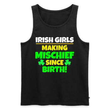 St. Patrick's Day: Irische Mädchen, Unheilstifter - Männer Premium Bio Tank Top - Schwarz - Vorne - AI Model Male 178 light (178cm)