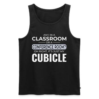 Arbeit Memes Büro-Humor Arbeitsplatz Lustig - Männer Premium Bio Tank Top - Schwarz - Vorne - AI Model Male 178 light (178cm)