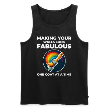 House Painter Wall Painting Interior Decorator - Men's Premium Organic Tank Top - black - Front - Michal (187cm)