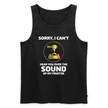 3D Printer 3D Printing Funny - Men's Premium Organic Tank Top - black - Front - AI Model Male 178 light (178cm)