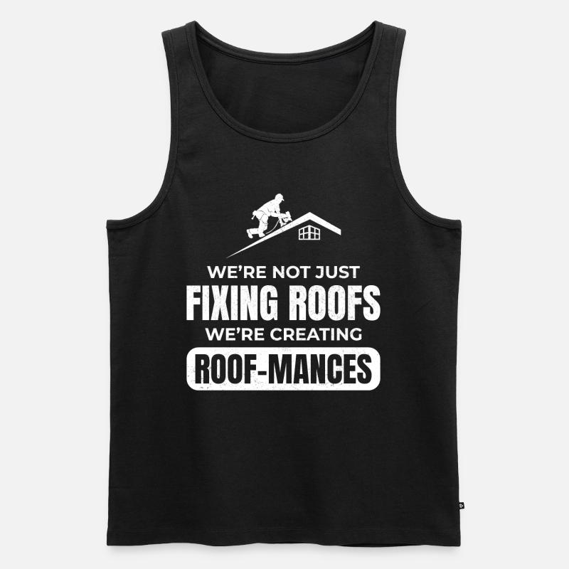 Dachdecker Dachdecker Dachreparatur Mechaniker Bauunternehmer - Männer Premium Bio Tank Top - Schwarz