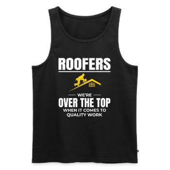 Roofer Roofing Roof Repair Mechanic Contractor - Men's Premium Organic Tank Top - black - Front - Michal (187cm)