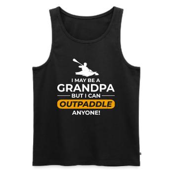 kayak Gradpa Kayak Canoë Kayak Drôle - Débardeur bio Premium Homme - noir - Devant - Michal (187cm)