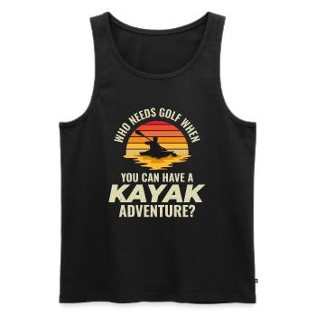 kayak Gradpa Kayak Canoë Kayak Drôle - Débardeur bio Premium Homme - noir - Devant - Michal (187cm)