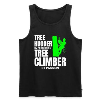 Baumpfleger Baumchirurg Kletterer Klettertrimmer - Männer Premium Bio Tank Top - Schwarz - Vorne - Michal (187cm)