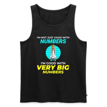 Luft- und Raumfahrtingenieur Raumfahrtraketenwissenschaftler - Männer Premium Bio Tank Top - Schwarz - Vorne - Michal (187cm)