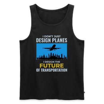 Aerospace Engineer Flight Mechanics Plane Airplane - Men's Premium Organic Tank Top - black - Front - AI Model Male 178 light (178cm)