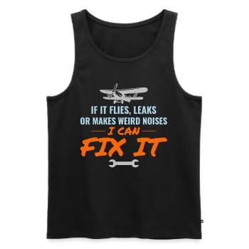 Fluggerätmechaniker Luftfahrtwartungstechniker - Männer Premium Bio Tank Top - Schwarz - Vorne - Michal (187cm)