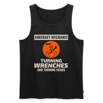 Fluggerätmechaniker Luftfahrtwartungstechniker - Männer Premium Bio Tank Top - Schwarz - Vorne - Michal (187cm)