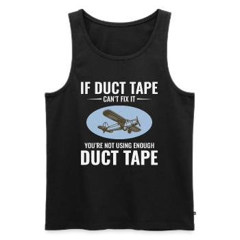 Flugzeugmechaniker Luftfahrtwartung Klebeband - Männer Premium Bio Tank Top - Schwarz - Vorne - Michal (187cm)