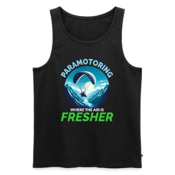 Motorschirmpilot Motorschirm Motorschirm - Männer Premium Bio Tank Top - Schwarz - Vorne - Michal (187cm)