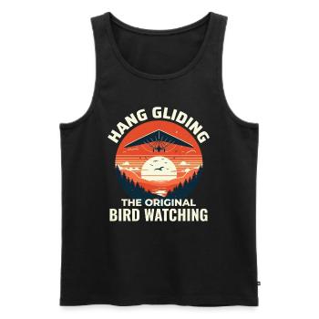 Drachenfliegen Luftsport Abenteuer Segelflug Pilot - Männer Premium Bio Tank Top - Schwarz - Vorne - AI Model Male 178 light (178cm)