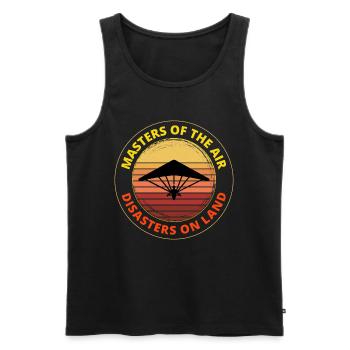 Drachenfliegen Luftsport Abenteuer Segelflug Pilot - Männer Premium Bio Tank Top - Schwarz - Vorne - AI Model Male 178 light (178cm)