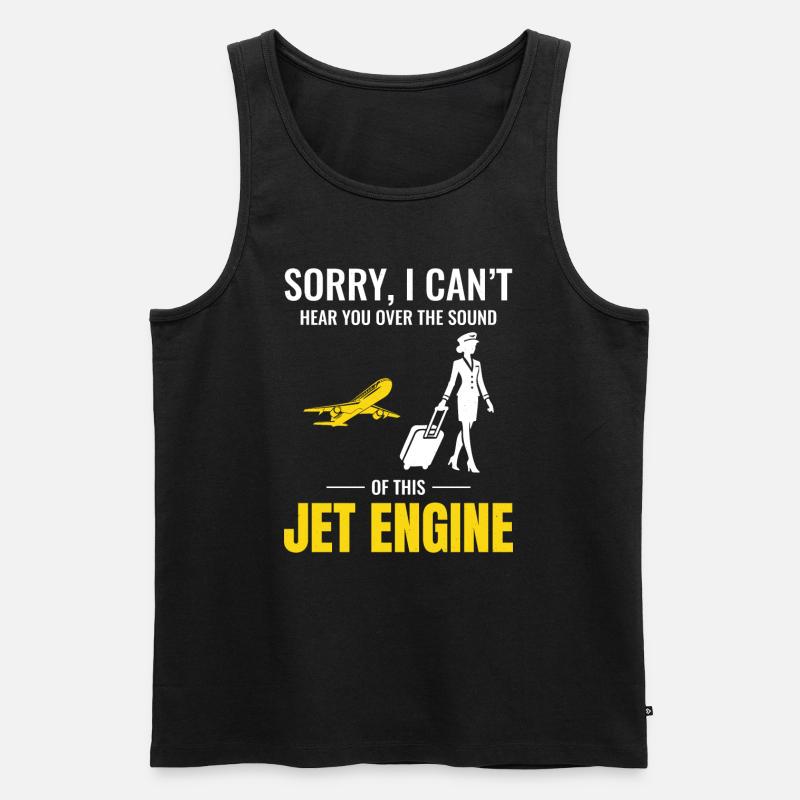 Flugbegleiter Flugpersonal - Männer Premium Bio Tank Top - Schwarz
