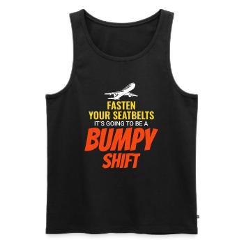 Flight Attendant Aviation Cabin Crew Air Hostess - Men's Premium Organic Tank Top - black - Front - AI Model Male 178 light (178cm)
