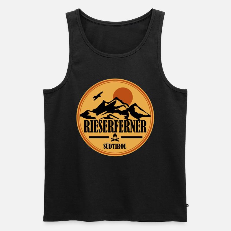 Rieserferner - Männer Premium Bio Tank Top - Schwarz