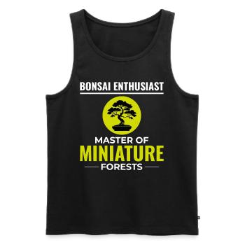 Japanischer Bonsai Gärtner Baum Sammler Gartenarbeit - Männer Premium Bio Tank Top - Schwarz - Vorne - AI Model Male 178 light (178cm)