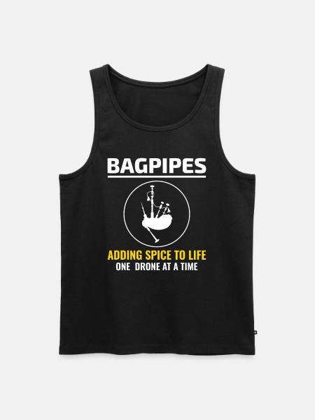 Bagpipe Player Instrument Scottish Scotland Music - Men's Premium Organic Tank Top - black