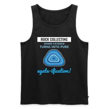 Rock Hound Collecting Collector Geology Geologist - Men's Premium Organic Tank Top - black - Front - Michal (187cm)