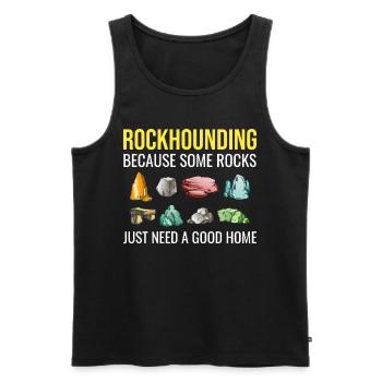 Rock Hound Collecting Collector Geology Geologist - Men's Premium Organic Tank Top - black - Front - Michal (187cm)