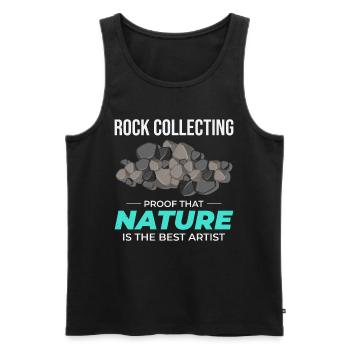 Rock Hound Collecting Collector Geology Geologist - Men's Premium Organic Tank Top - black - Front - Michal (187cm)
