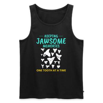 Haifischzähne Sammler Fossilienjagd Paläontologie - Männer Premium Bio Tank Top - Schwarz - Vorne - AI Model Male 178 light (178cm)