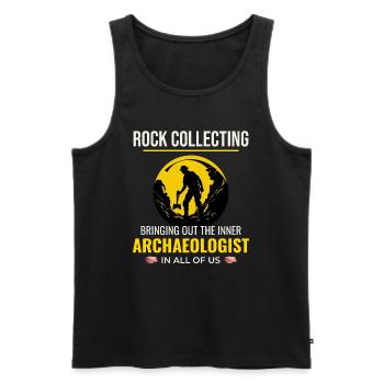 Rock Hound Collecting Collector Geology Hunting - Men's Premium Organic Tank Top - black - Front - Michal (187cm)