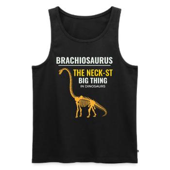 Brachiosaurus Dinosaur Dino Fossil Hunting - Men's Premium Organic Tank Top - black - Front - AI Model Male 178 light (178cm)