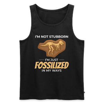 Fossil Hunting Paleontology Collector Geology - Men's Premium Organic Tank Top - black - Front - Michal (187cm)
