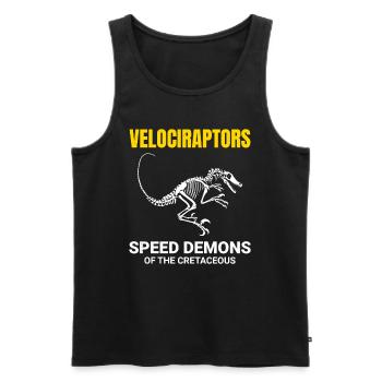 Velociraptor Dinosaur Dino Fossil Hunting - Men's Premium Organic Tank Top - black - Front - Michal (187cm)