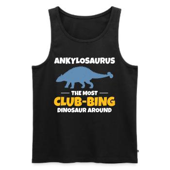 Ankylosaurus Dinosaur Dino Fossil Hunting Club - Men's Premium Organic Tank Top - black - Front - Michal (187cm)
