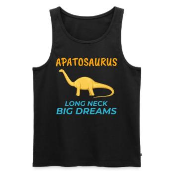 Apatosaurus Dinosaur Dino Paleontologist Fossil - Men's Premium Organic Tank Top - black - Front - Michal (187cm)