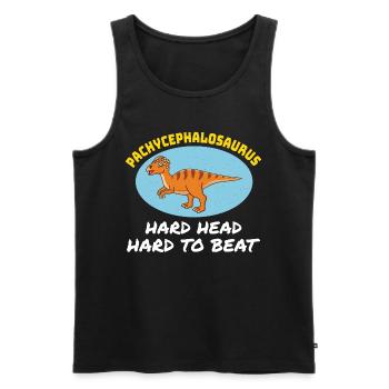 Pachycephalosaurus Dinosaurier Dino Paläontologe - Männer Premium Bio Tank Top - Schwarz - Vorne - AI Model Male 178 light (178cm)