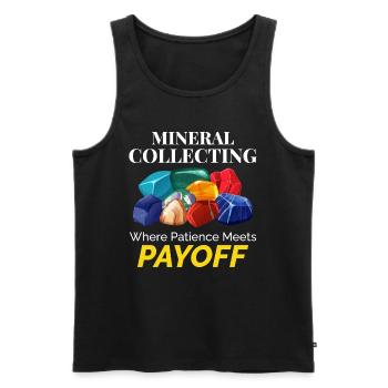 Crystal Collecting Rock Hunting Mineral Collector - Men's Premium Organic Tank Top - black - Front - AI Model Male 178 light (178cm)