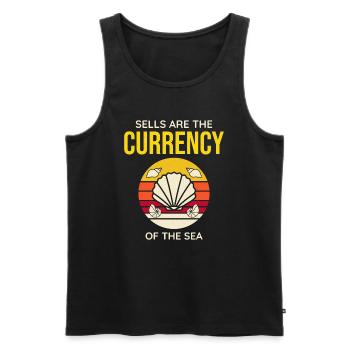 Seashells Collector Beachcomber Sea Shell Ocean - Men's Premium Organic Tank Top - black - Front - Michal (187cm)