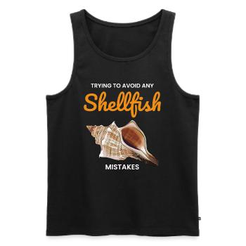 Conch Seashells Collector Beachcomber Shellfish - Men's Premium Organic Tank Top - black - Front - Michal (187cm)