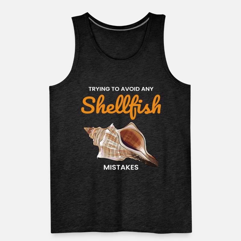 Conch Seashells Collector Beachcomber Shellfish Men's Premium Organic Tank Top