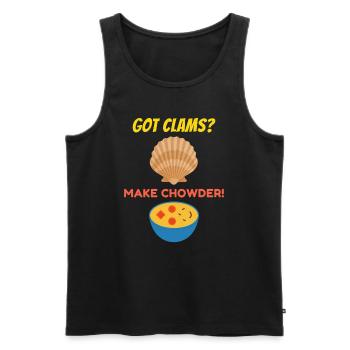Muschelsuppe Schalentiere urkomische Meeresfrüchtesuppe - Männer Premium Bio Tank Top - Schwarz - Vorne - AI Model Male 178 light (178cm)