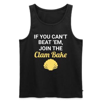 Clam Shell Seashells Collector Beachcomber - Men's Premium Organic Tank Top - black - Front - Michal (187cm)