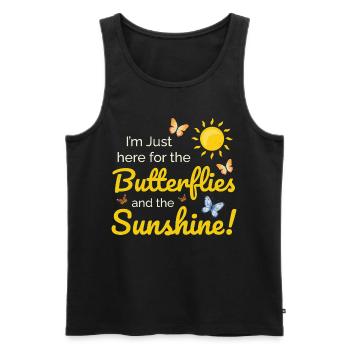 Schmetterling Sunshine Insektensammler Entomologie - Männer Premium Bio Tank Top - Schwarz - Vorne - Michal (187cm)