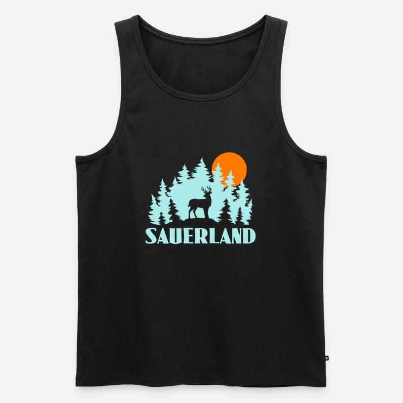 Sauerland - Männer Premium Bio Tank Top - Schwarz