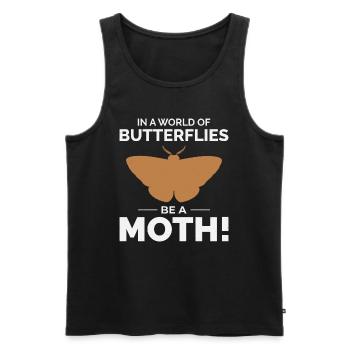 Papillon de nuit Animal Insect Collectionneur Entomologie - Débardeur bio Premium Homme - noir - Devant - Michal (187cm)