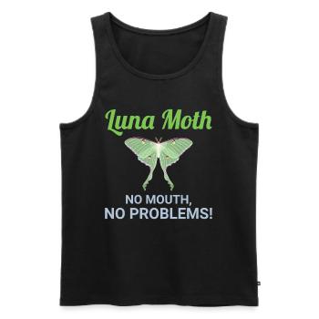 Luna Moth Nocturnal Animal Insect Collector - Men's Premium Organic Tank Top - black - Front - Michal (187cm)