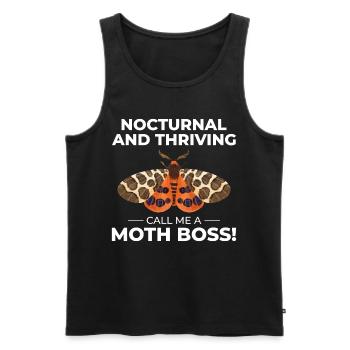 Moth Nocturnal Animal Insect Collector Entomology - Men's Premium Organic Tank Top - black - Front - Michal (187cm)