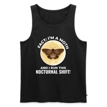 Moth Nocturnal Animal Insect Collector Entomology - Men's Premium Organic Tank Top - black - Front - Michal (187cm)
