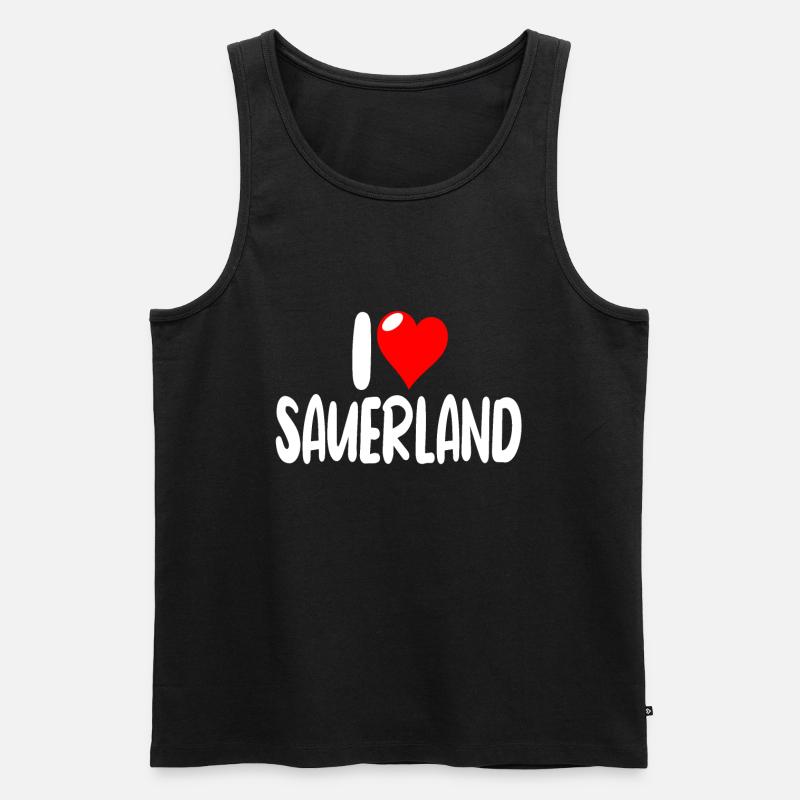 Sauerland - Männer Premium Bio Tank Top - Schwarz